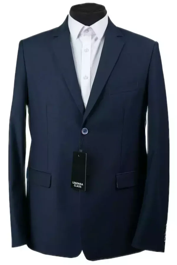 Піджак чоловічий синій однотонний