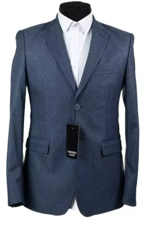 Піджак чоловічий синій однотонний