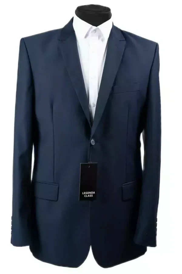 Піджак чоловічий синій однотонний