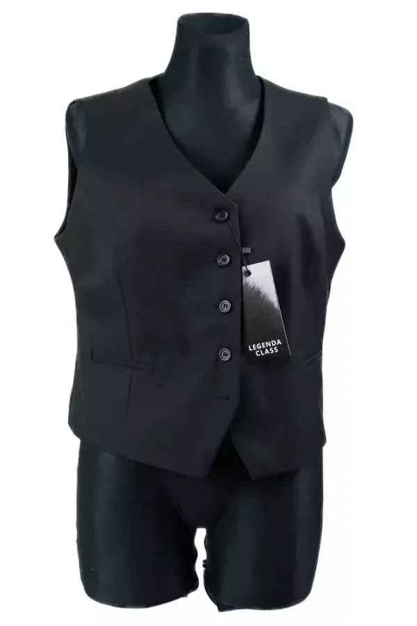 Жилетка жіноча чорна однотонна