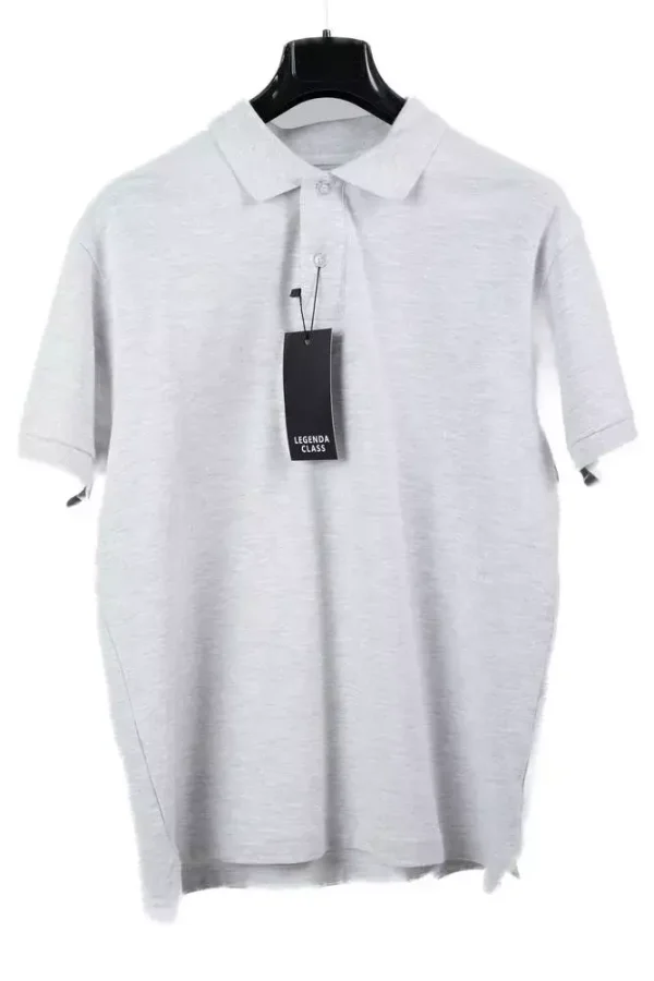 Поло чоловіче сіре однотонне