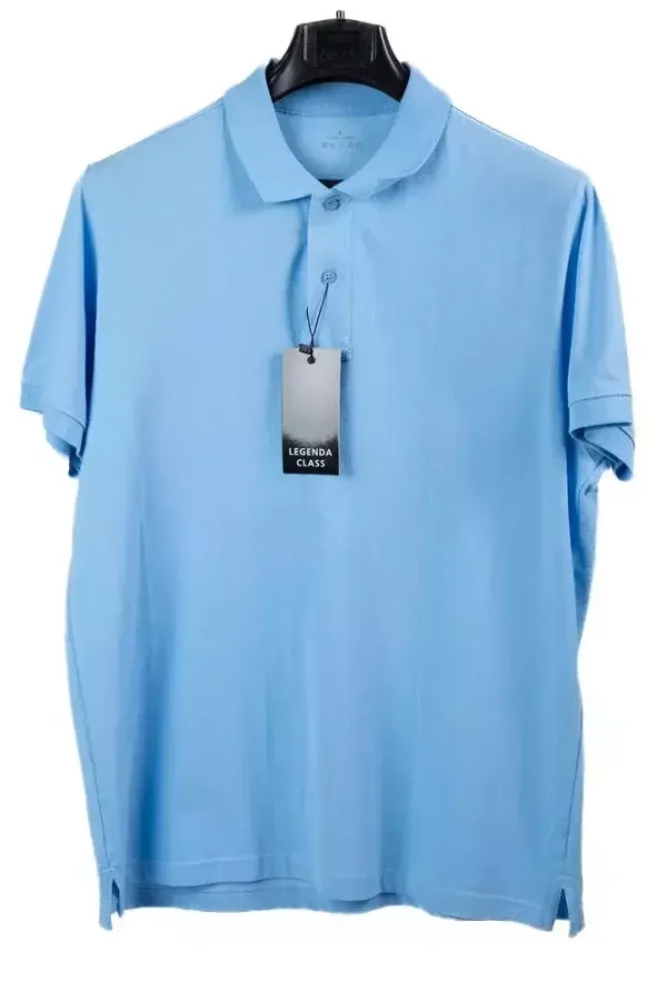 Поло чоловіче блакитне однотонне
