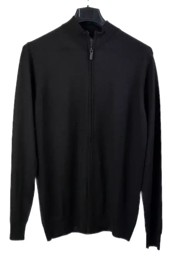 Светр чоловічий чорний на блискавці