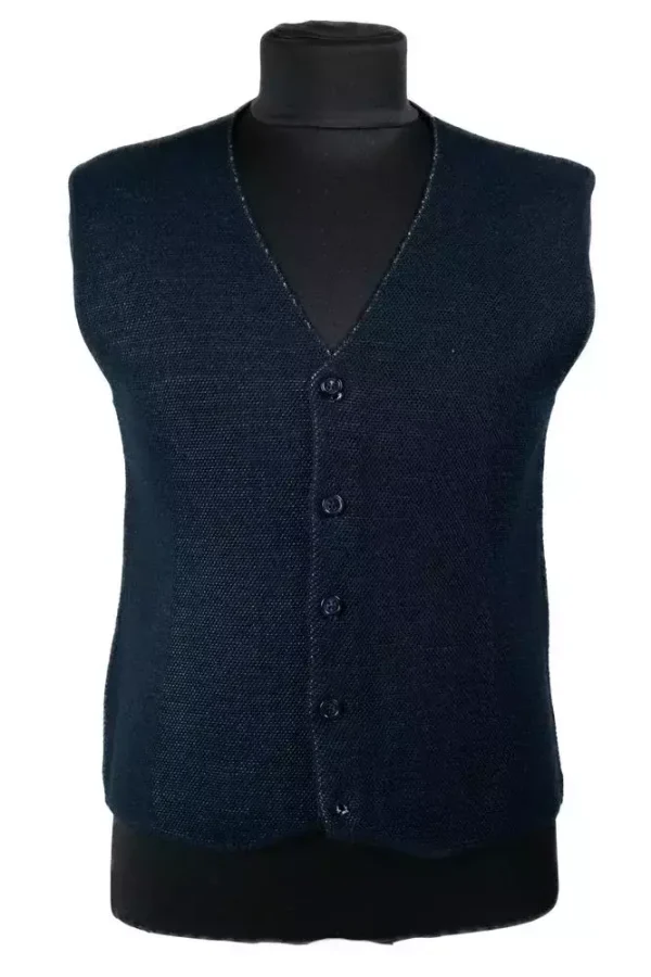 Жилетка трикотажна синя