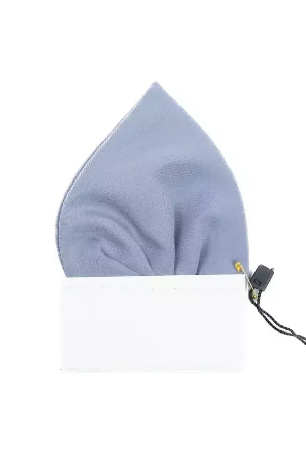 Попередньо складена хустинка-паше синя однотонна