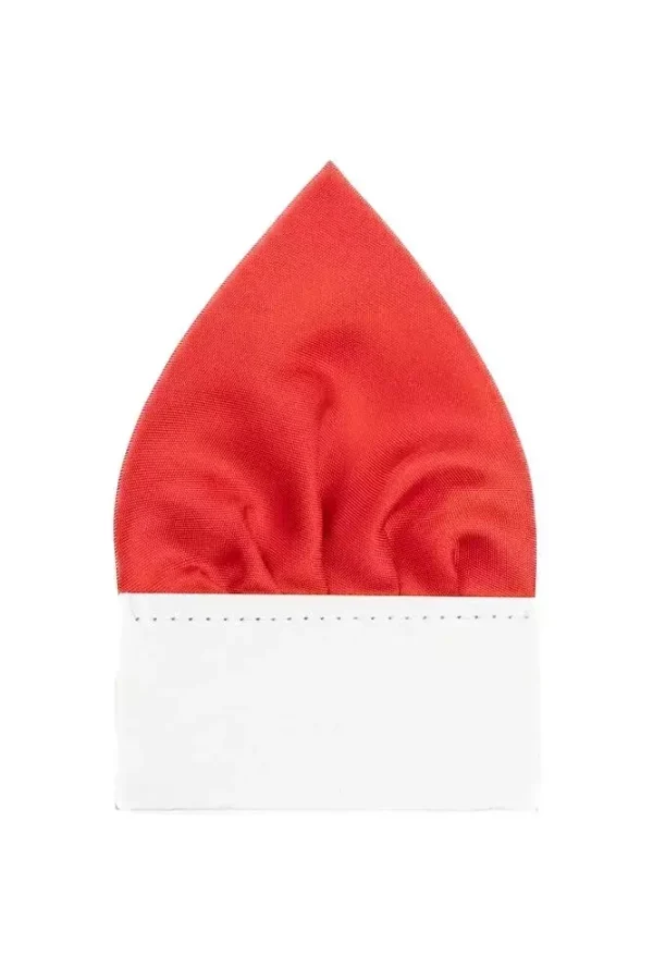 Попередньо складена хустинка-паше червона однотонна