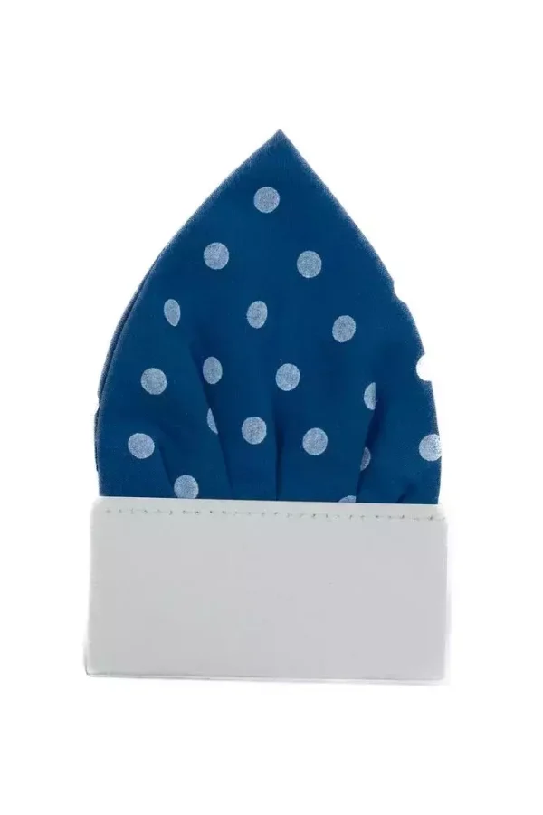 Попередньо складена хустинка-паше синя в крапку