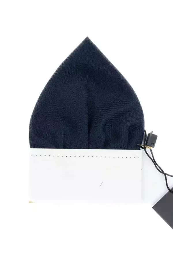 Попередньо складена хустинка-паше синя однотонна