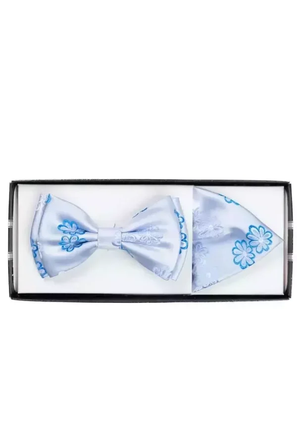 Комплект підтяжок і метелика синій