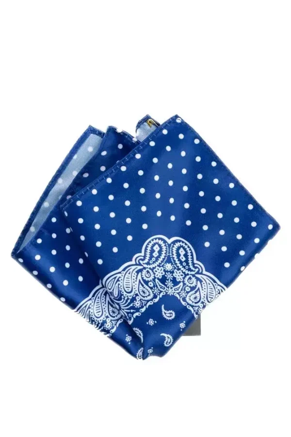 Хустинка-паше синя в крапку