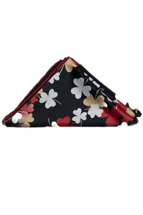 Хустка жіноча чорна з орнаментом 90 x 90 см