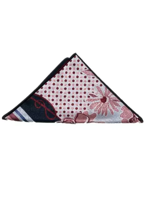 Хустка жіноча червона з орнаментом 50 x 50 см