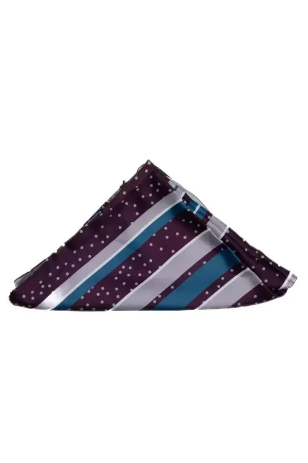 Хустка жіноча фіолетова з орнаментом 50 x 50 см
