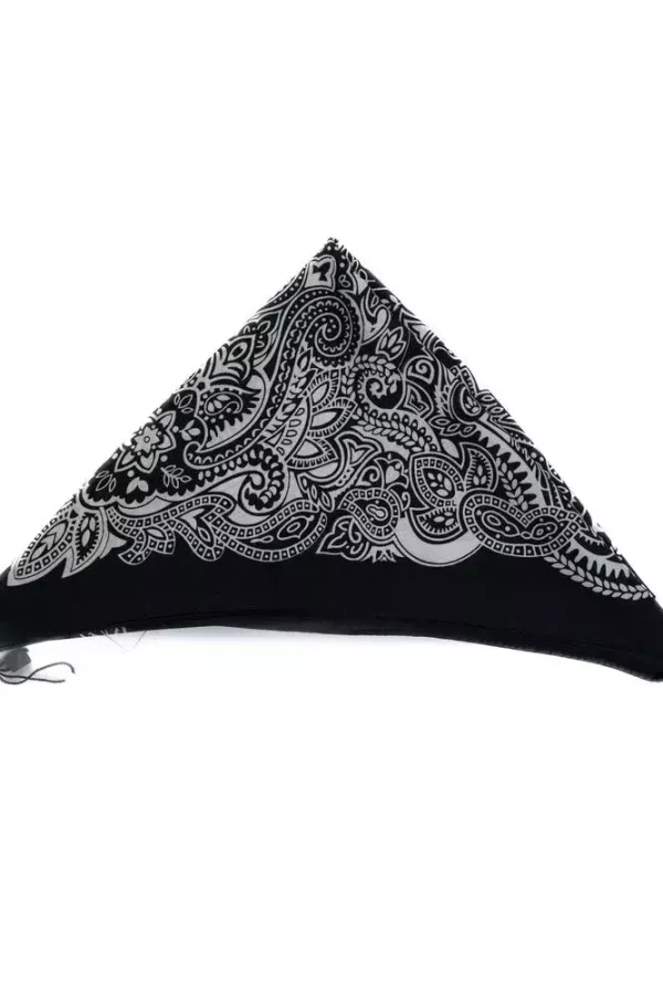 Хустка жіноча чорна з візерунком пейслі