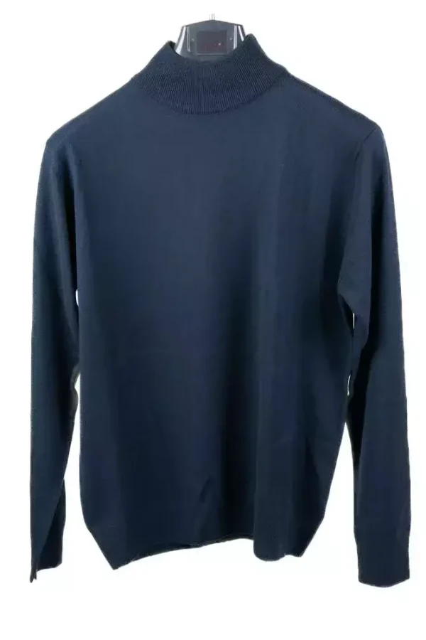 Светр чоловічий синій однотонний