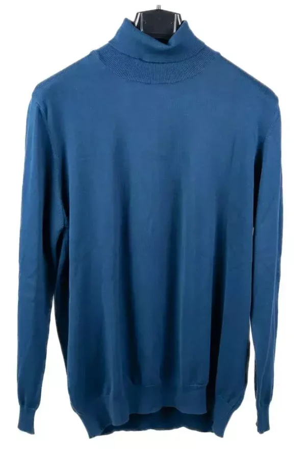 Гольф чоловічий синій однотонний