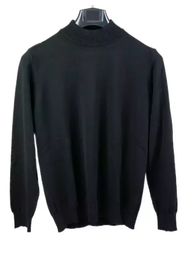 Светр чоловічий чорний однотонний