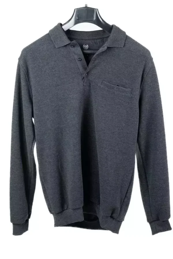 Поло чоловіче сіре однотонне