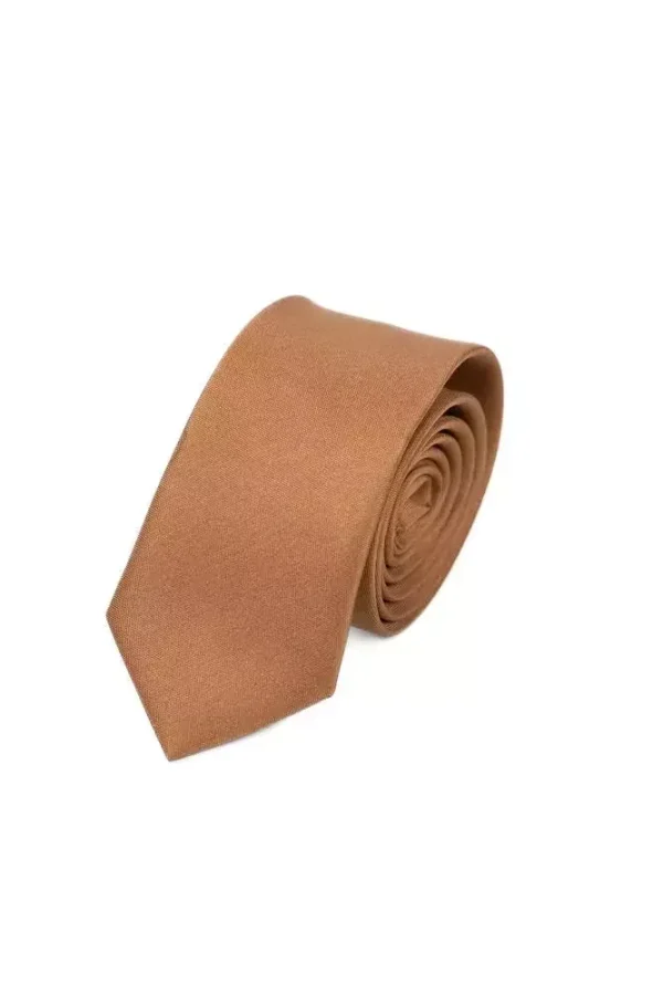 Краватка бежева однотонна довжина 150 см, ширина 6.5