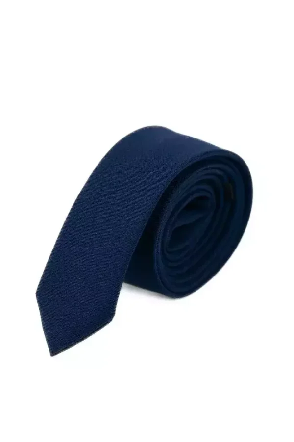 Краватка синя однотонна довжина 140 см, ширина 5 см