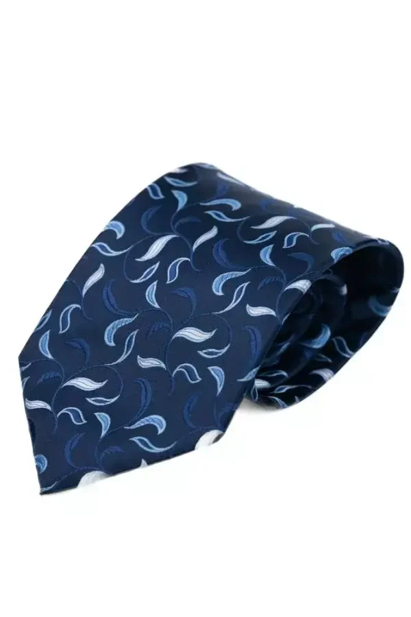 Краватка синя з абстрактним принтом