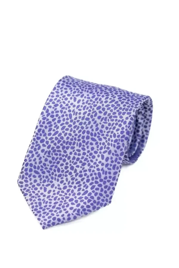 Краватка фіолетова в крапку