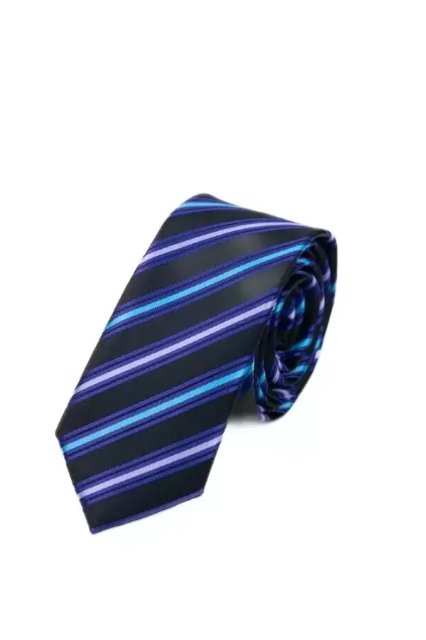 Краватка фіолетова у смужку