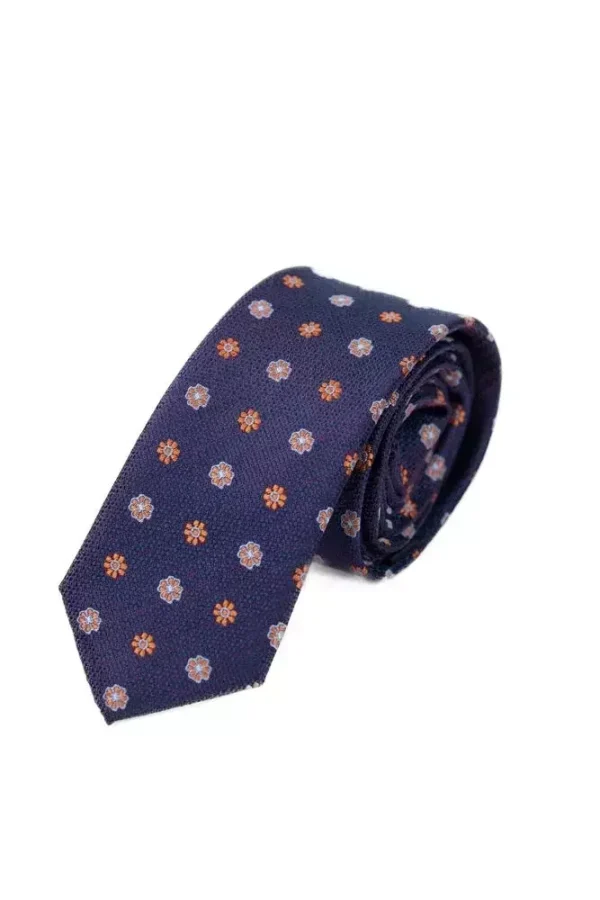 Краватка фіолетова з абстрактним принтом