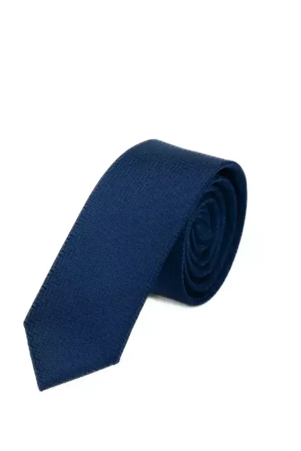 Краватка синя однотонна довжина 160 см, ширина 5.5 см