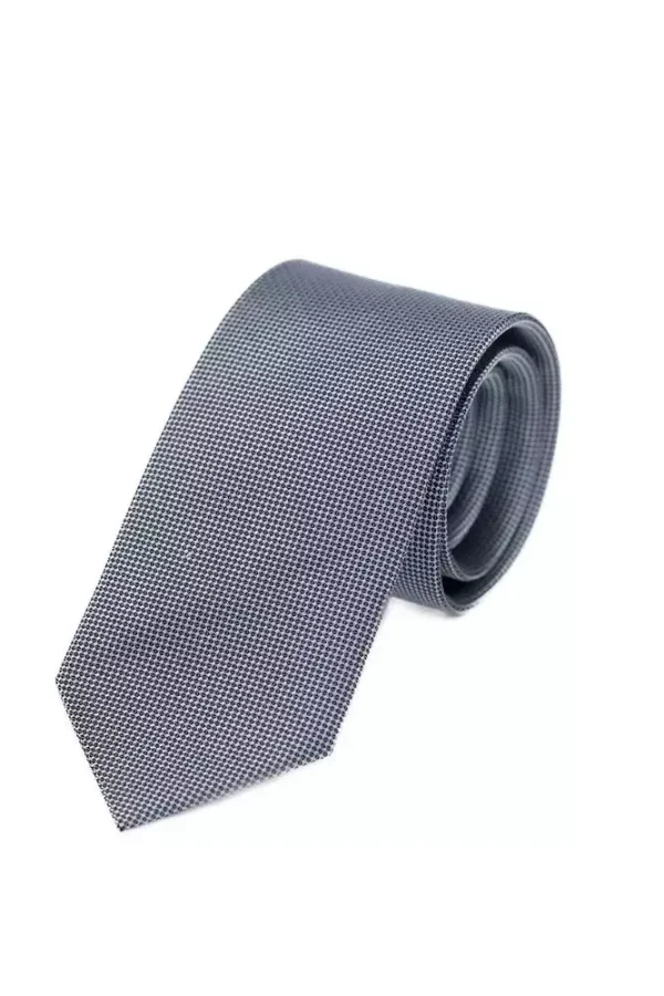 Краватка сіра з візерунком кашка довжина 150 см, ширина 7 см