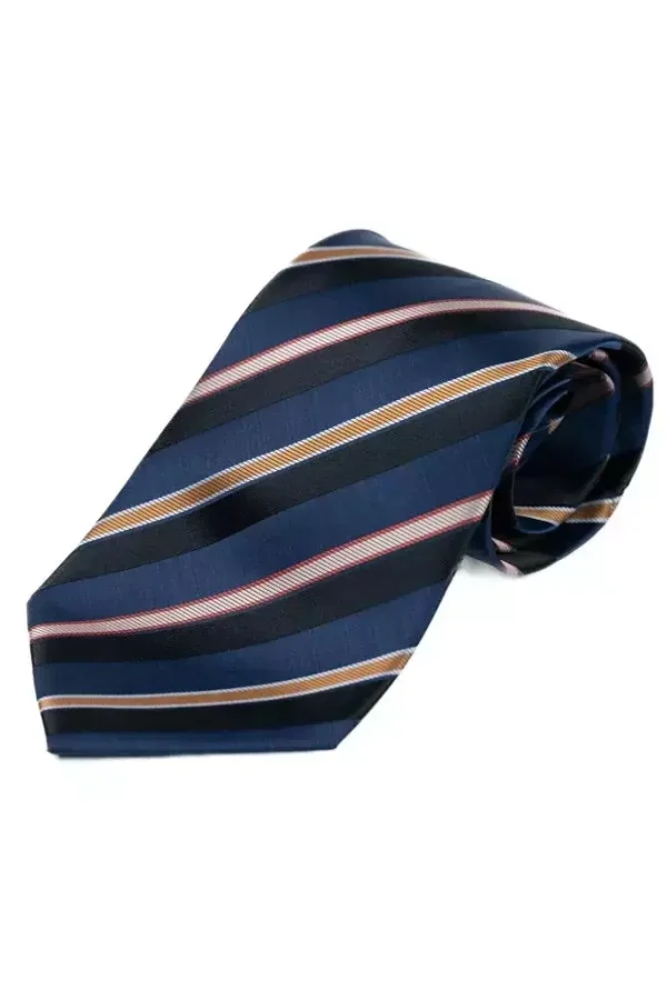 Краватка синя у смужку довжина 150 см, ширина 11 см