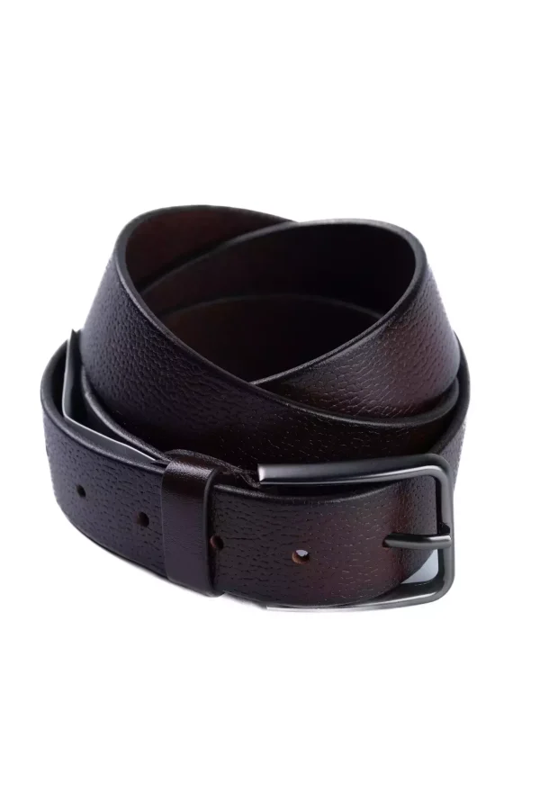 Ремінь коричневий однотонний 105-130 см