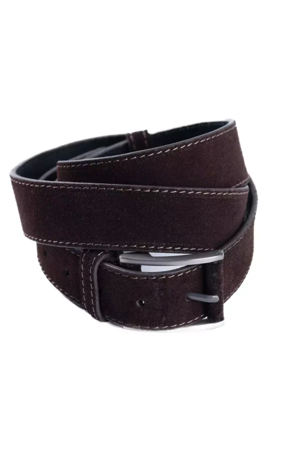 Ремінь коричневий однотонний 105-130 см