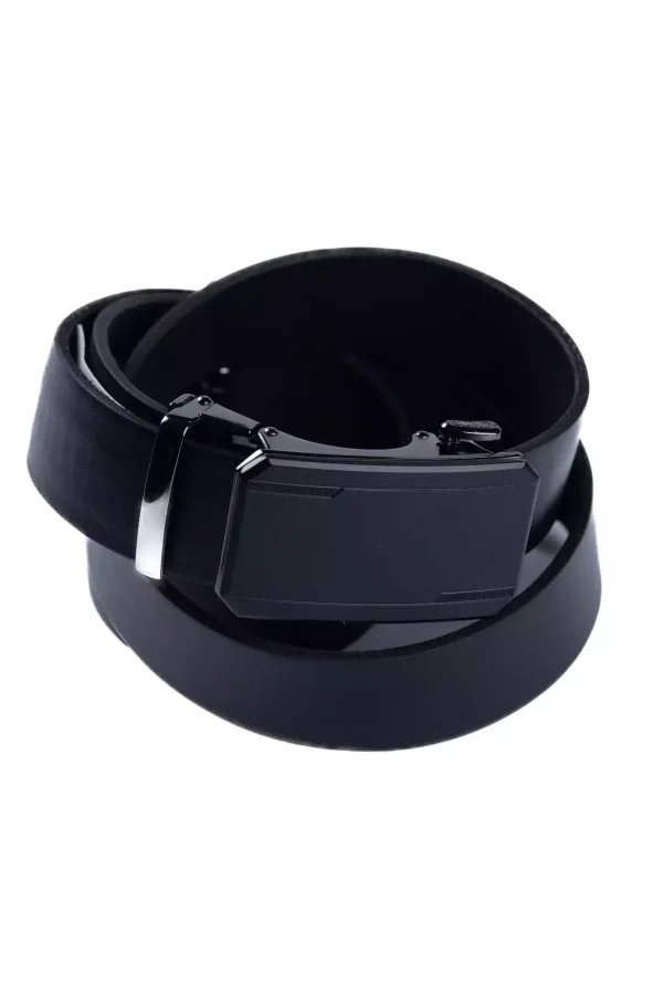 Ремінь чорний однотонний 120 см