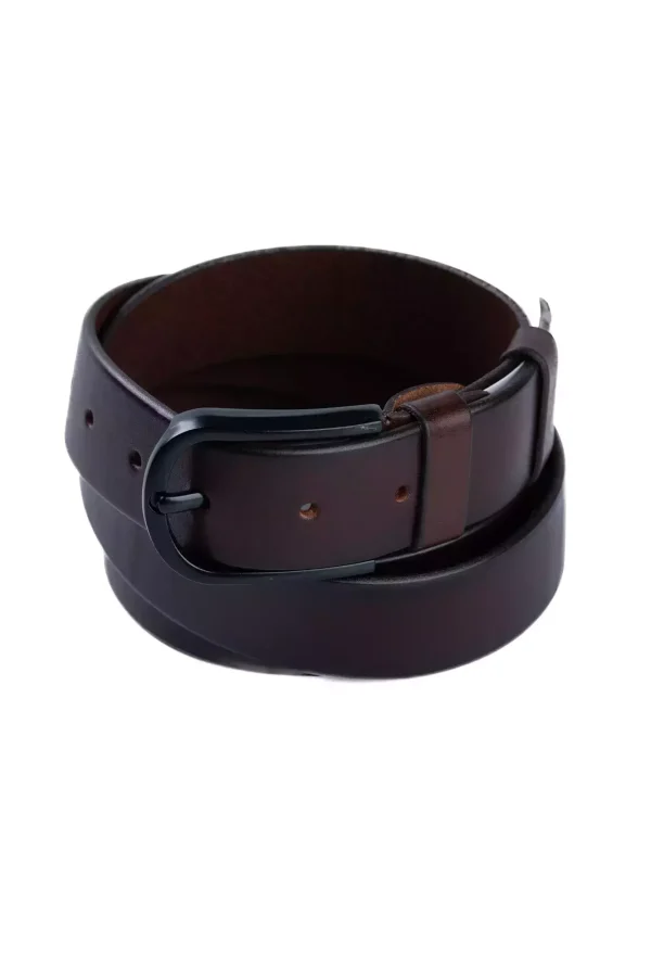 Ремінь коричневий однотонний 105-130 см