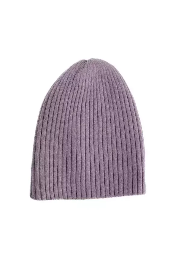 Шапка жіноча фіолетова однотонна