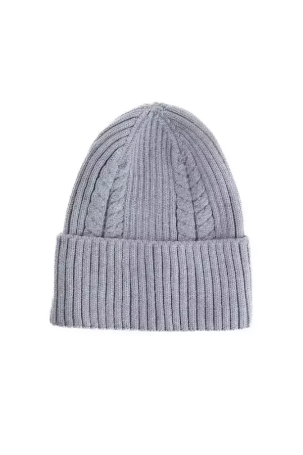 Шапка жіноча сіра однотонна
