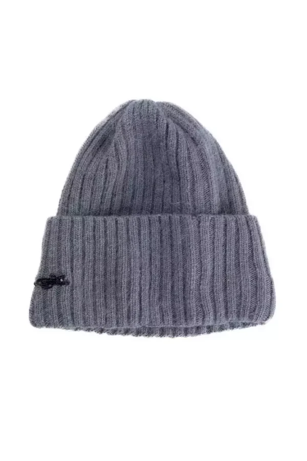 Шапка жіноча сіра однотонна
