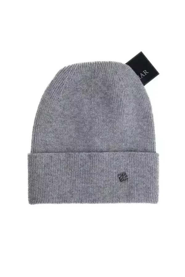 Шапка жіноча сіра однотонна