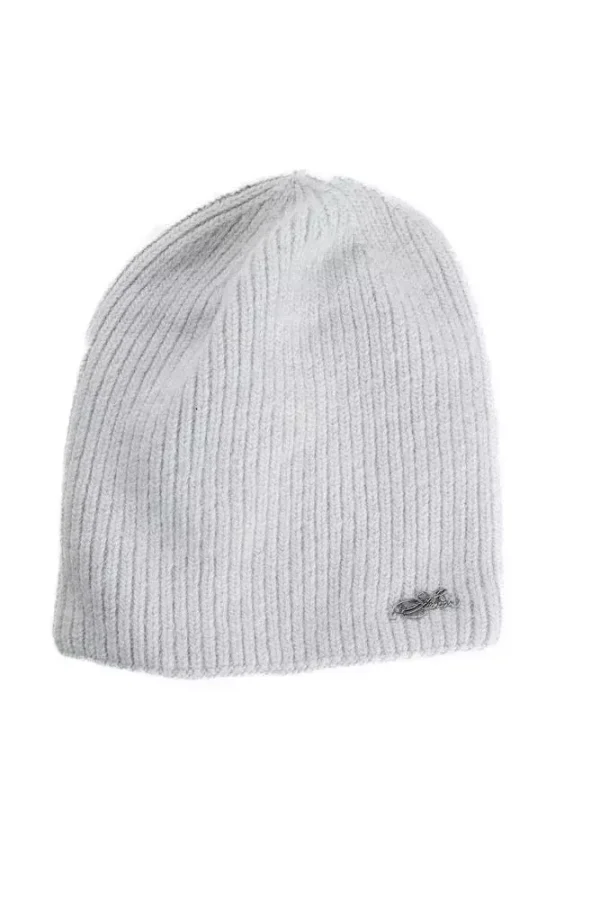 Шапка жіноча сіра однотонна