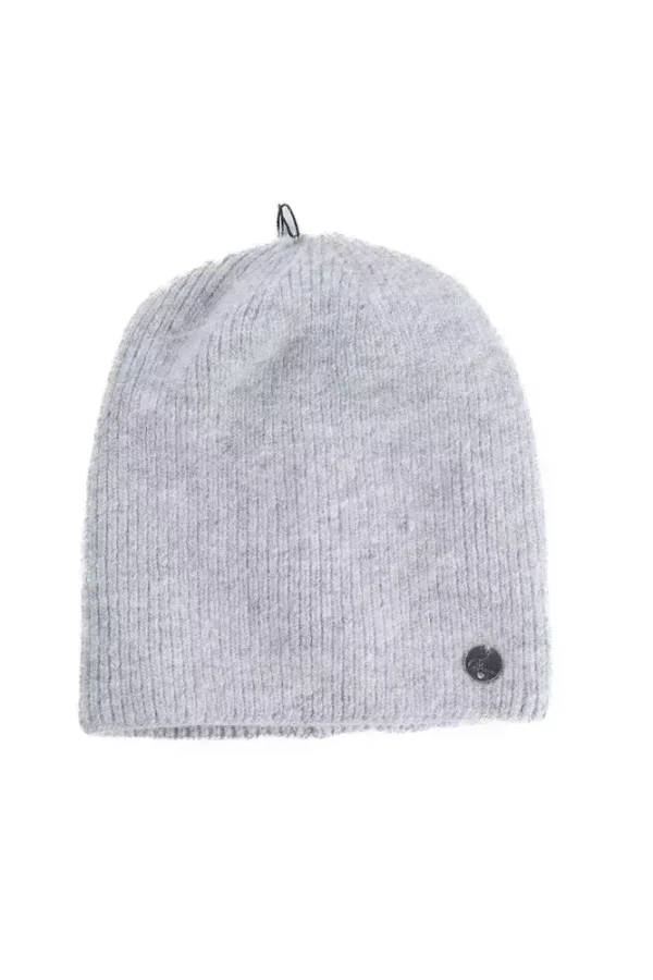 Шапка жіноча сіра однотонна