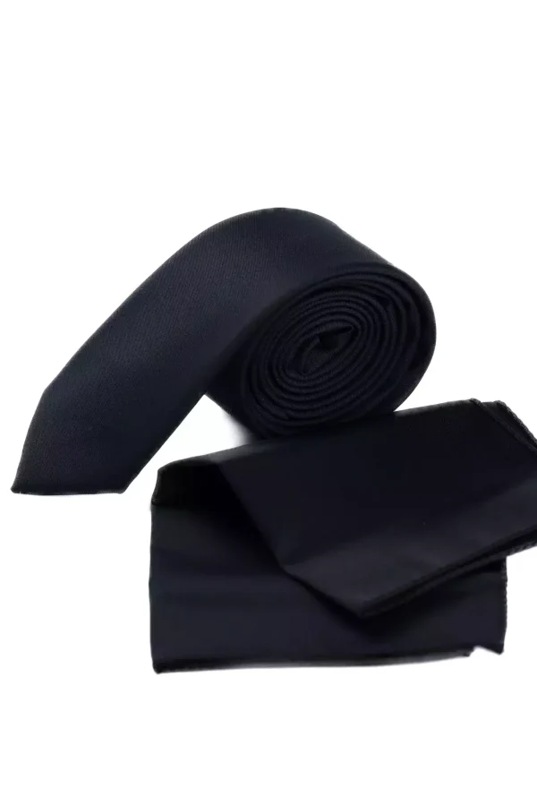 Краватка чорна однотонна довжина 150 см, ширина 6 см