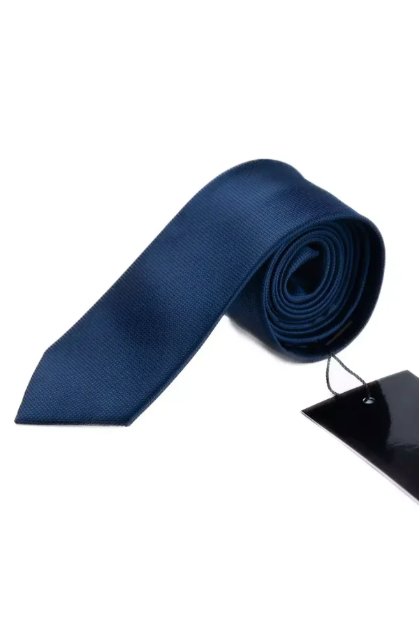 Краватка синя однотонна довжина 160 см, ширина 7 см