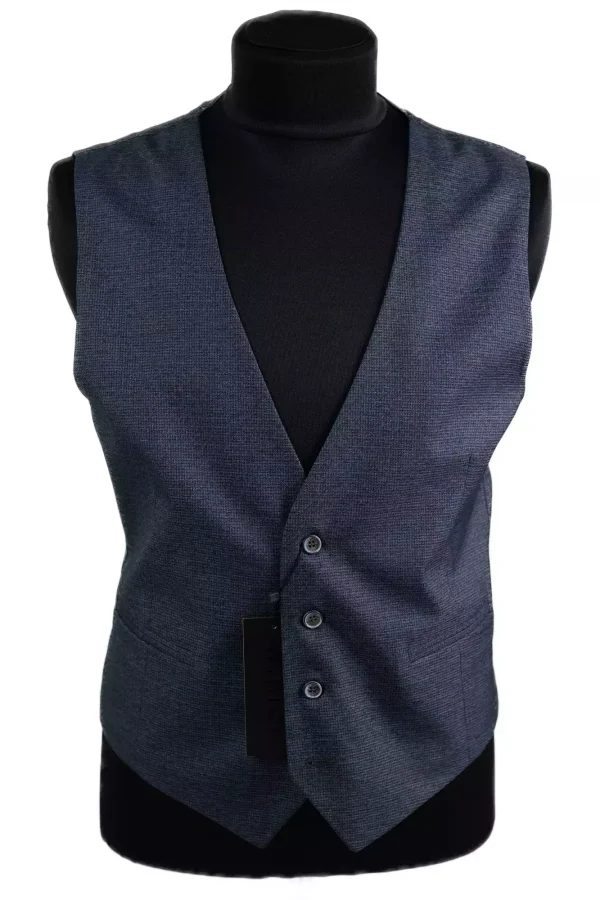 Жилетка чоловіча синя однотонна