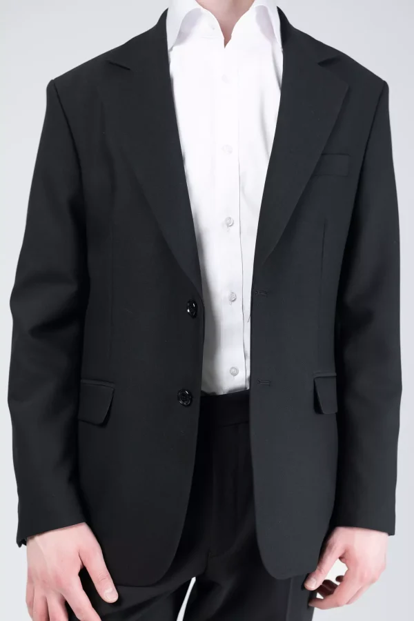 Піджак чоловічий чорний однотонний