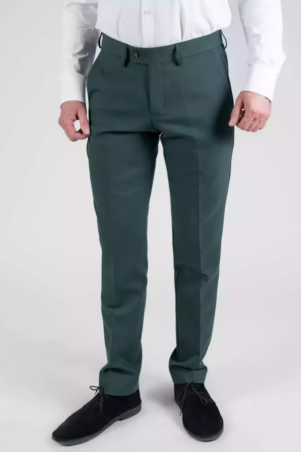 Штани чоловічі зелені однотонні