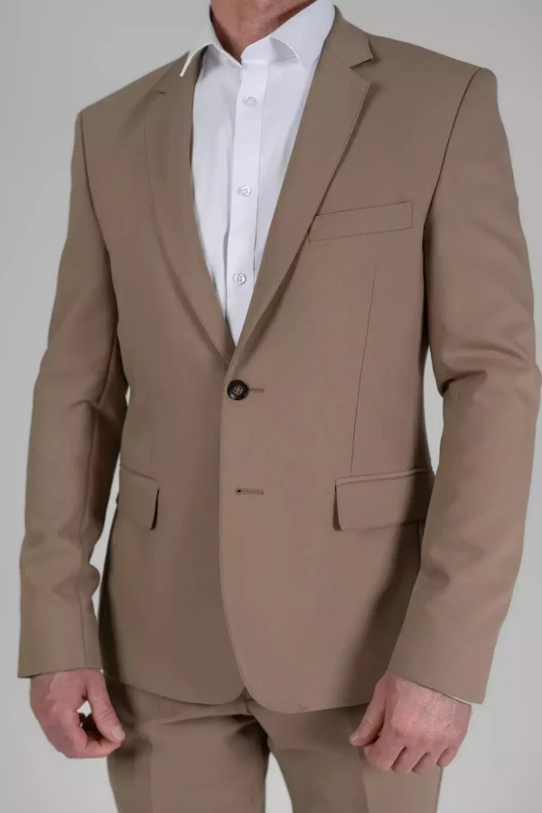 Піджак чоловічий бежевий однотонний