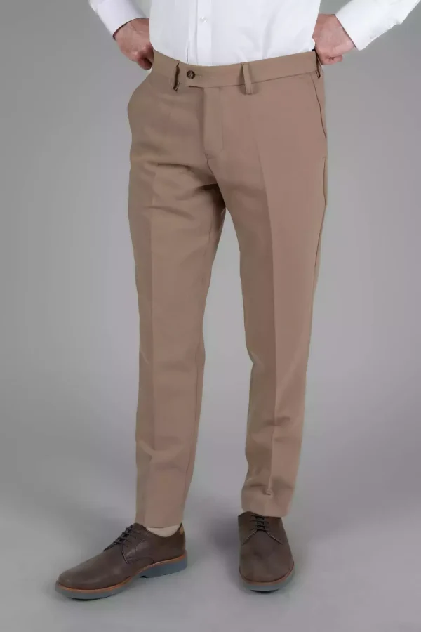 Штани чоловічі бежеві однотонні