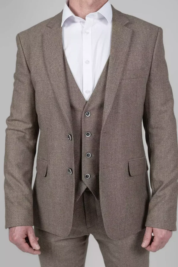 Піджак чоловічий бежевий однотонний