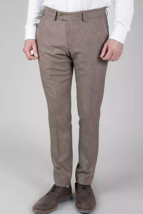 Штани чоловічі бежеві однотонні